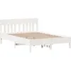 vidaXL Cadre de lit avec tête de lit blanc 150x200 cm bois pin massif