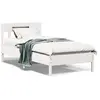 vidaXL Cadre de lit sans matelas blanc 75x190 cm bois de pin massif