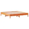 Vidaxl - Cadre de lit cire marron 200x200 cm bois de pin massif Marron