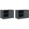 vidaXL Meubles TV 2 pcs anthracite 67x39x44 cm acier