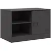 vidaXL Meuble TV noir 67x39x44 cm acier