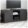 vidaXL Meuble TV noir 99x39x44 cm acier