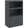 vidaXL Buffet anthracite 67x39x107 cm acier