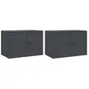 vidaXL Meubles TV 2 pcs anthracite 67x39x44 cm acier