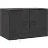 vidaXL Meubles TV 2 pcs noir 67x39x44 cm acier