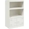 vidaXL Buffet blanc 67x39x107 cm acier