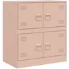 vidaXL Buffet rose 67x39x73 cm acier