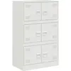 vidaXL Buffet blanc 67x39x107 cm acier