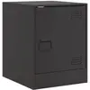 vidaXL Table de chevet noir 34,5x39x44 cm acier