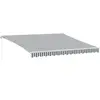 vidaXL Auvent manuel rétractable avec LED anthracite blanc 400x350 cm