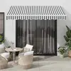 vidaXL Auvent manuel rétractable avec LED anthracite blanc 300x250 cm