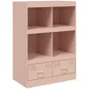vidaXL Buffet haut rose 67x39x95 cm acier