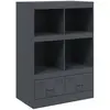 vidaXL Buffet haut anthracite 67x39x95 cm acier