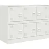vidaXL Buffet blanc 99x39x73 cm acier