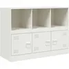 vidaXL Buffet blanc 99x39x73 cm acier