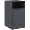 vidaXL Table de chevet anthracite 34,5x39x62 cm acier