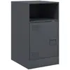 vidaXL Tables de chevet 2 pcs anthracite 34,5x39x62 cm acier