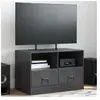 vidaXL Meuble TV noir 67x39x44 cm acier