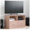 vidaXL Meuble TV rose 67x39x44 cm acier