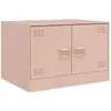 vidaXL Table basse rose 67x50x44 cm acier
