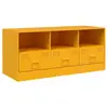vidaXL Meuble TV jaune moutarde 99x39x44 cm acier