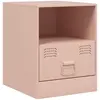 vidaXL Tables de chevet 2 pcs rose 34,5x39x44 cm acier
