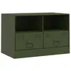 vidaXL Meuble TV vert olive 67x39x44 cm acier