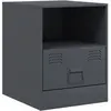 vidaXL Table de chevet anthracite 34,5x39x44 cm acier