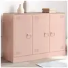 vidaXL Buffet rose 99x39x73 cm acier