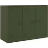 vidaXL Buffet vert olive 99x39x73 cm acier