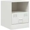 vidaXL Table de chevet blanc 34,5x39x44 cm acier