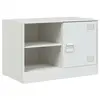 vidaXL Meuble TV blanc 67x39x44 cm acier