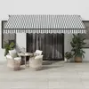 vidaXL Auvent manuel rétractable anthracite et blanc 450x350 cm