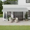 vidaXL Auvent manuel rétractable avec LED anthracite blanc 600x350 cm