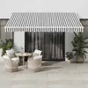 vidaXL Auvent rétractable automatique anthracite et blanc 400x300 cm
