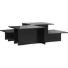 vidaXL Tables basses 2 pcs noir brillant bois d'ingénierie