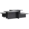 vidaXL Tables basses 2 pcs gris brillant bois d'ingénierie