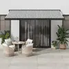 vidaXL Auvent rétractable anthracite et blanc 4x3 m tissu et aluminium