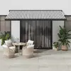 vidaXL Auvent rétractable anthracite et blanc 4x3 m tissu et aluminium