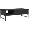 vidaXL Table basse noir 100x50x35 cm bois d'ingénierie et métal