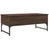 vidaXL Table basse chêne marron 100x50x40cm bois d'ingénierie et métal