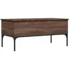 vidaXL Table basse chêne marron 100x50x45cm bois d'ingénierie et métal