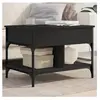 vidaXL Table basse noir 70x50x50 cm bois d'ingénierie et métal