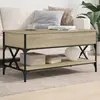 vidaXL Table basse chêne sonoma 100x50x50cm bois d'ingénierie et métal