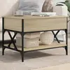 vidaXL Table basse chêne sonoma 70x50x50 cm bois d'ingénierie et métal