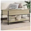 vidaXL Table basse chêne sonoma 100x50x50cm bois d'ingénierie et métal