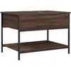 vidaXL Table basse chêne marron 100x50x50cm bois d'ingénierie et métal