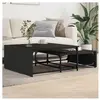 vidaXL Tables basses gigognes 2 pcs noir bois d'ingénierie et métal