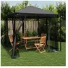 vidaXL Tonnelle avec parois en filet anthracite 2,93x2,93 m acier