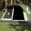 vidaXL Tente familiale cabine 7 personnes vert dégagement rapide